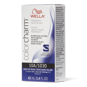 Wella Color Charm Permanent Liquid Creme Hair Color 1030/10A Palest Ash Blonde 42 ML - MZR Trading