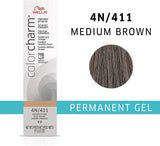 Wella Color Charm Permanent Gel Hair Color 411/4N Medium Brown - MZR Trading