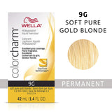 Wella Color Charm Permanent Liquid Creme Hair Color 9G Soft Pure Gold Blonde