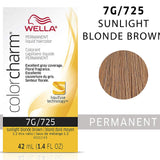 Wella Color Charm Permanent Liquid Creme Hair Color 7G/725 Sunlight Blonde Brown