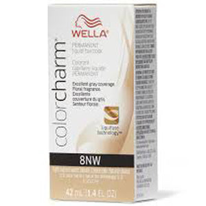 Wella Color Charm Permanent Liquid Creme Hair Color 8NW Light Natural Warm Blonde