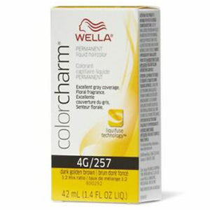 Wella Color Charm Permanent Liquid Creme Hair Color 4G/257 Dark Golden Brown