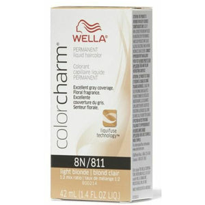 Wella Color Charm Permanent Liquid Creme Hair Color 811/8n Light Blonde Clair