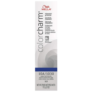 Wella Color Charm Permanent Gel Hair Color 10A/1030 Palest Ash Blonde - MZR Trading
