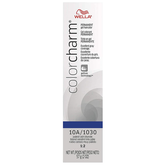 Wella Color Charm Permanent Gel Hair Color 10A/1030 Palest Ash Blonde - MZR Trading