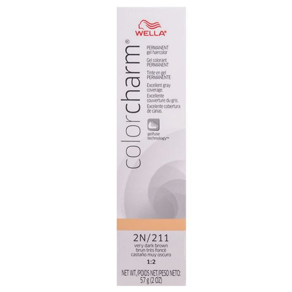 Wella Color Charm Permanent Gel Hair Color 2N/211 Very Dark Brown - MZR Trading