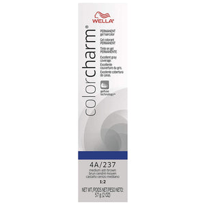 Wella Color Charm Permanent Gel Hair Color 4A/237 Medium Ash Brown - MZR Trading