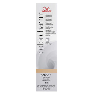 Wella Color Charm Permanent Gel Hair Color 5N/511 Light Brown - MZR Trading