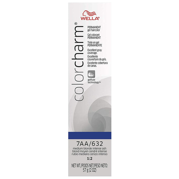 Wella Color Charm Permanent Gel Hair Color 7AA/632 Medium Blonde Intense Ash - MZR Trading