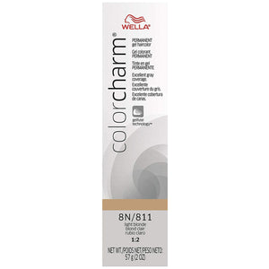 Wella Color Charm Permanent Gel Hair Color 8N/811 Light blonde - MZR Trading