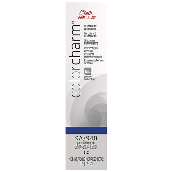 Wella Color Charm Permanent Gel Hair Color 9A/940 Pale Ash Blonde Cendre Pale - MZR Trading