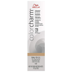 Wella Color Charm Permanent Gel Hair Color 9N/911 Very Light blonde - MZR Trading