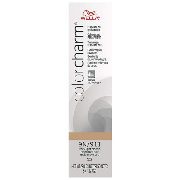 Wella Color Charm Permanent Gel Hair Color 9N/911 Very Light blonde - MZR Trading