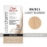 Wella Color Charm Permanent Liquid Creme Hair Color 811/8n Light Blonde Clair