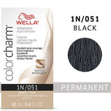 Wella Color Charm Permanent Liquid Creme Hair Color 1N/051 Black  noir