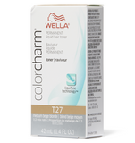 Wella Color Charm Permanent Liquid Creme Hair Color T27 Medium Beige Blonde 42 ML - MZR Trading